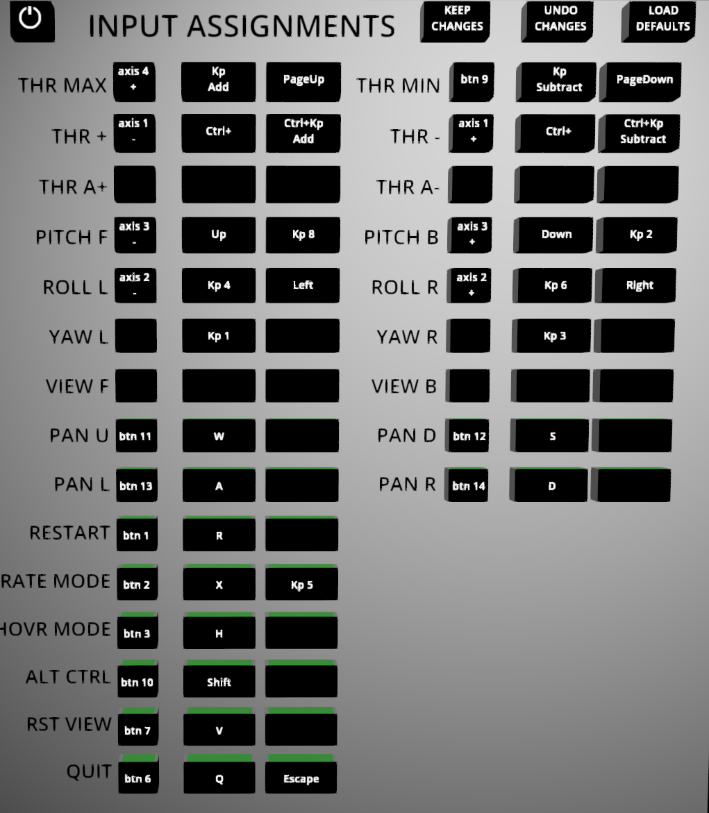 input assignment panel